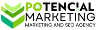 logo de potencial marketing y seo eco friendly